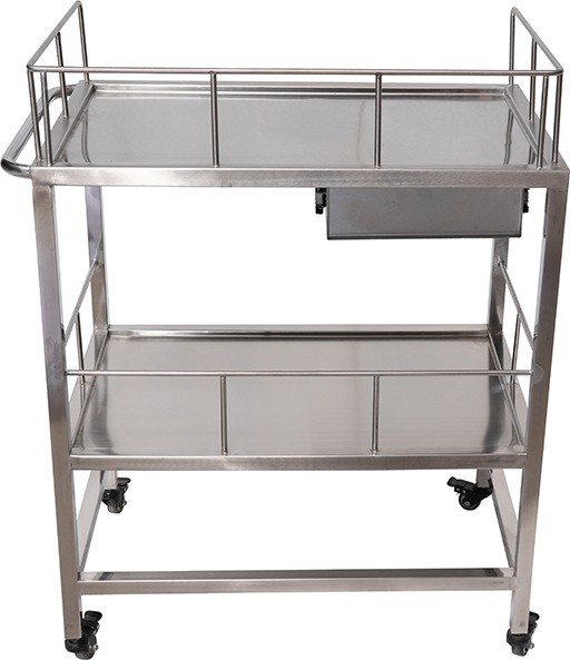 harga pabrik Stainless Steel Dressing Trolley untuk troli medis pasien dokter perawat rumah sakit