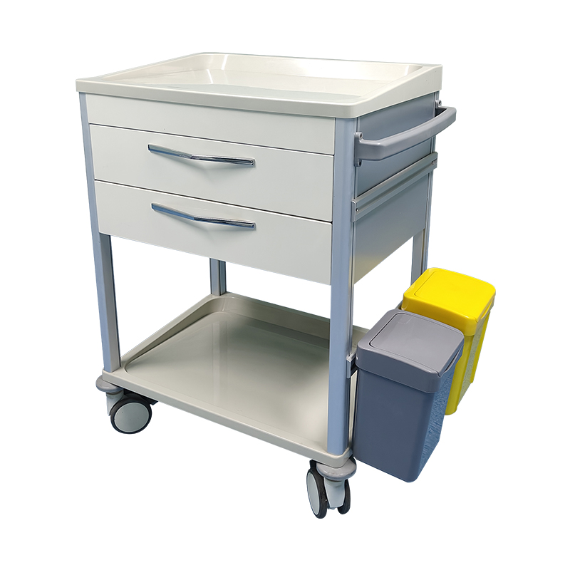 Emergency Abs Hospital Trolley with Drawers Ambulance Medical Crash Cart