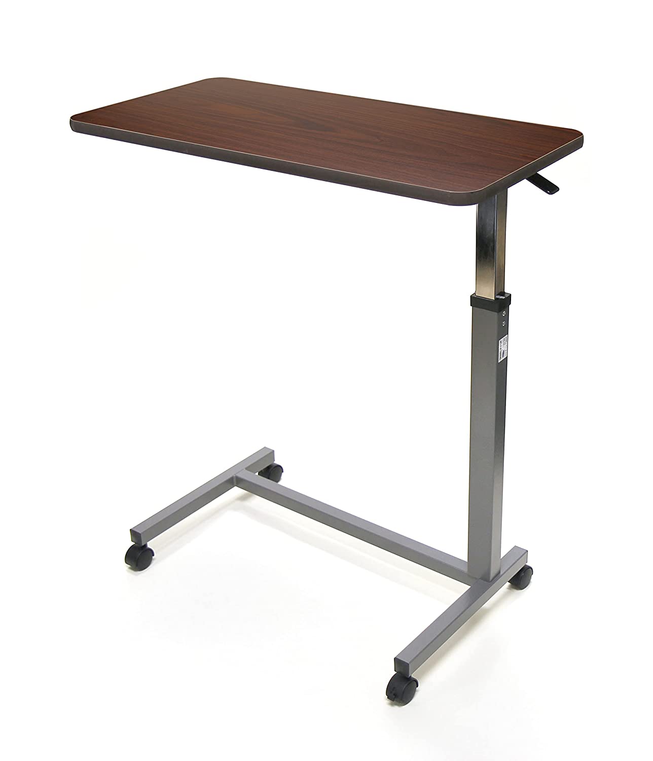 Improved Durability Adjustable Over bed Bedside Table With Wheels Use for Hospital and Home Medical