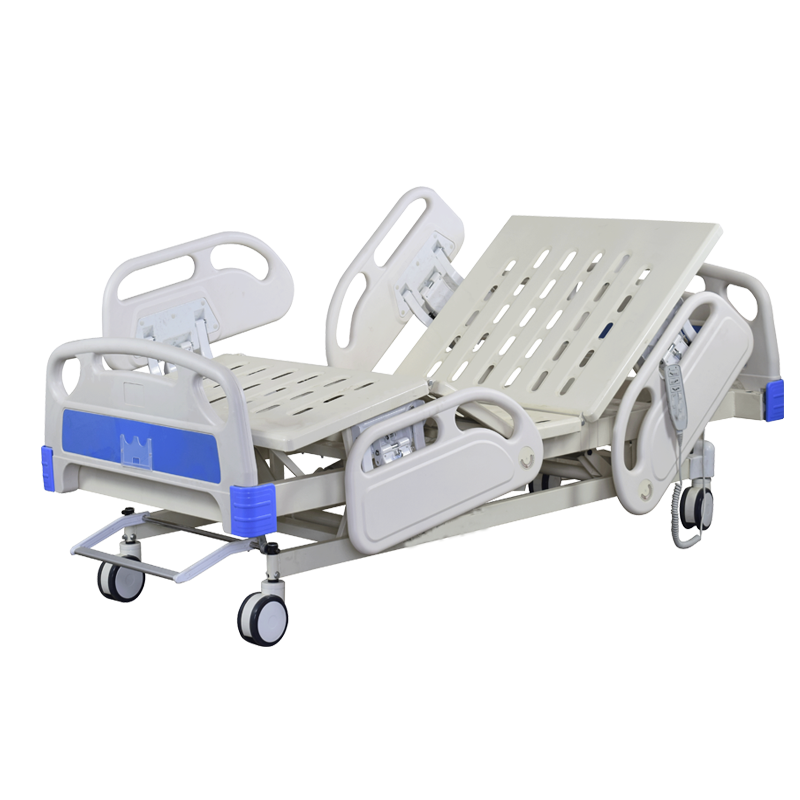 ABS Side Rail Cheap Medical Portable 5 Function  ICU  Electric Hospital Bed