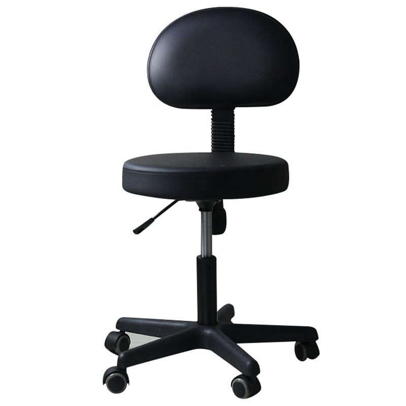 dentist stool PU leather chair without arms with backrest pneumatic rolling swivel clinic medical doctor stool
