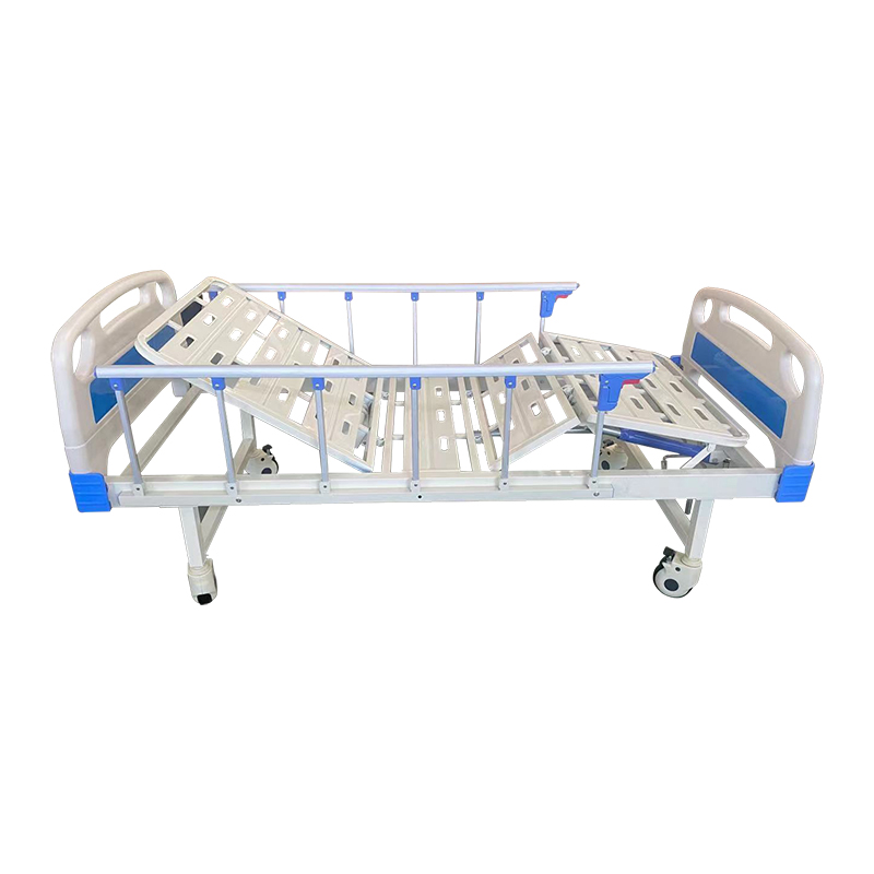 Factory Wholesale 2 Crank Hospital Medical Bed With High Quality Mute Castor