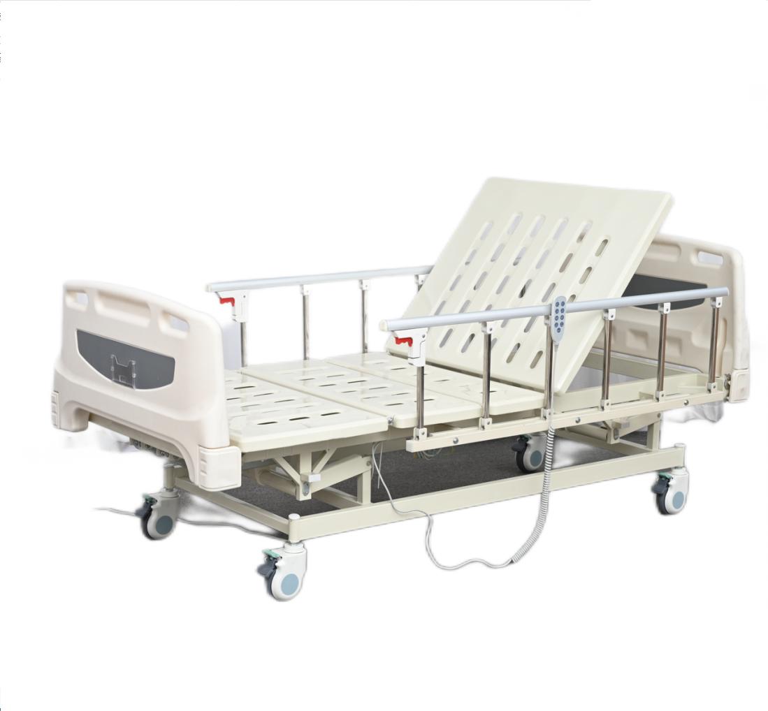 Simple Hospital Bed Medical Equipments Nursing Bed Rails ABS 3 Crank Electric Hospital Bed