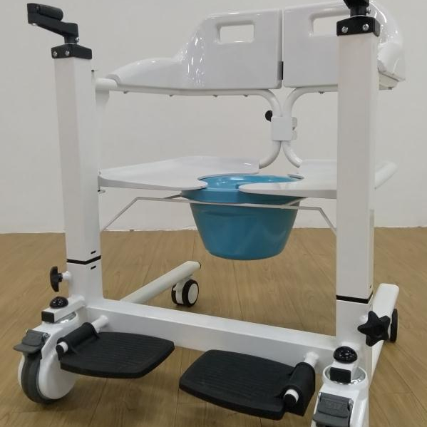 Elevador de pacientes, máquina de elevación manual, silla de inodoro de enfermería con manivela manual para personas mayores discapacitadas, elevador multifuncional