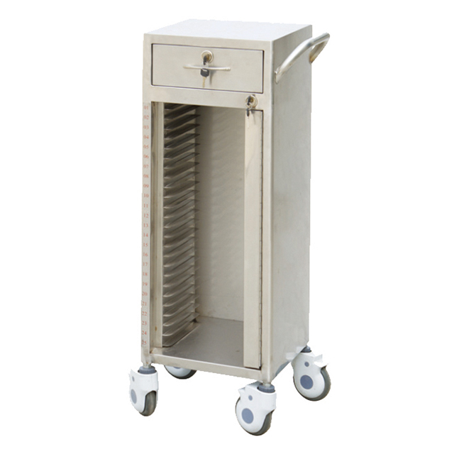 Hospital Stainless Steel Triangular Laundry Trolley Hamper