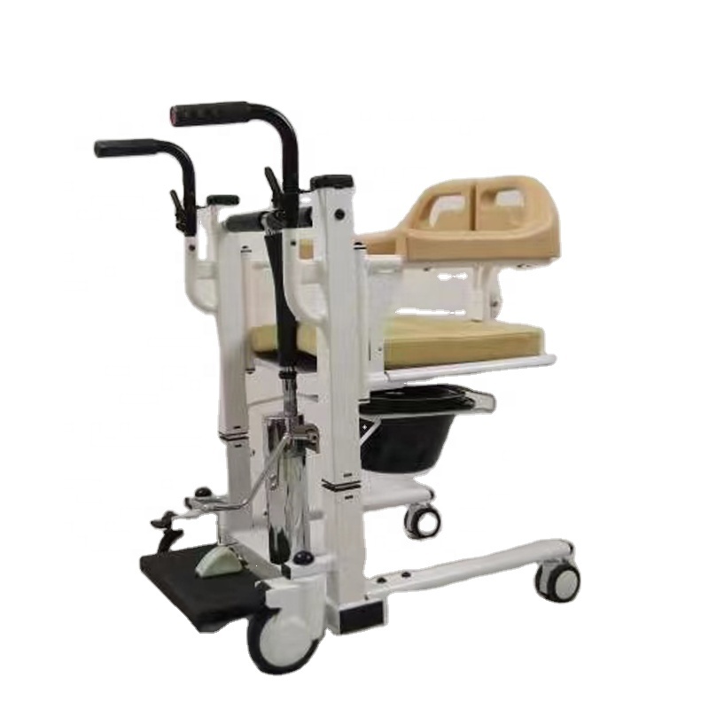 2022 Multifunction folding patient transfer commode wheelchair with wheel