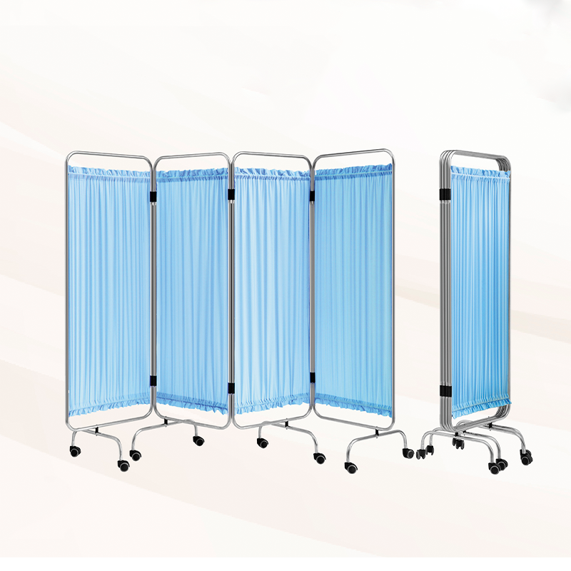 Layar Lipat Medis Stainless Steel Layar Pasien Privasi Portabel Portabel