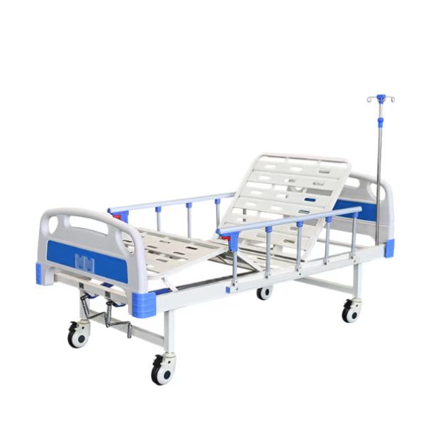 Hot Sale Factory Price 2 Cranks ABS Manual Hospital Patient Bed 2 Functions Nursing Bed