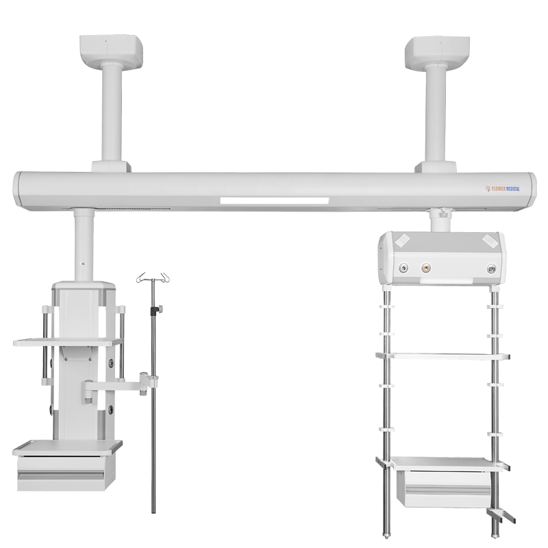 Suspension médicale double Suspension gaz médical ICU Suspension médicale montée au plafond