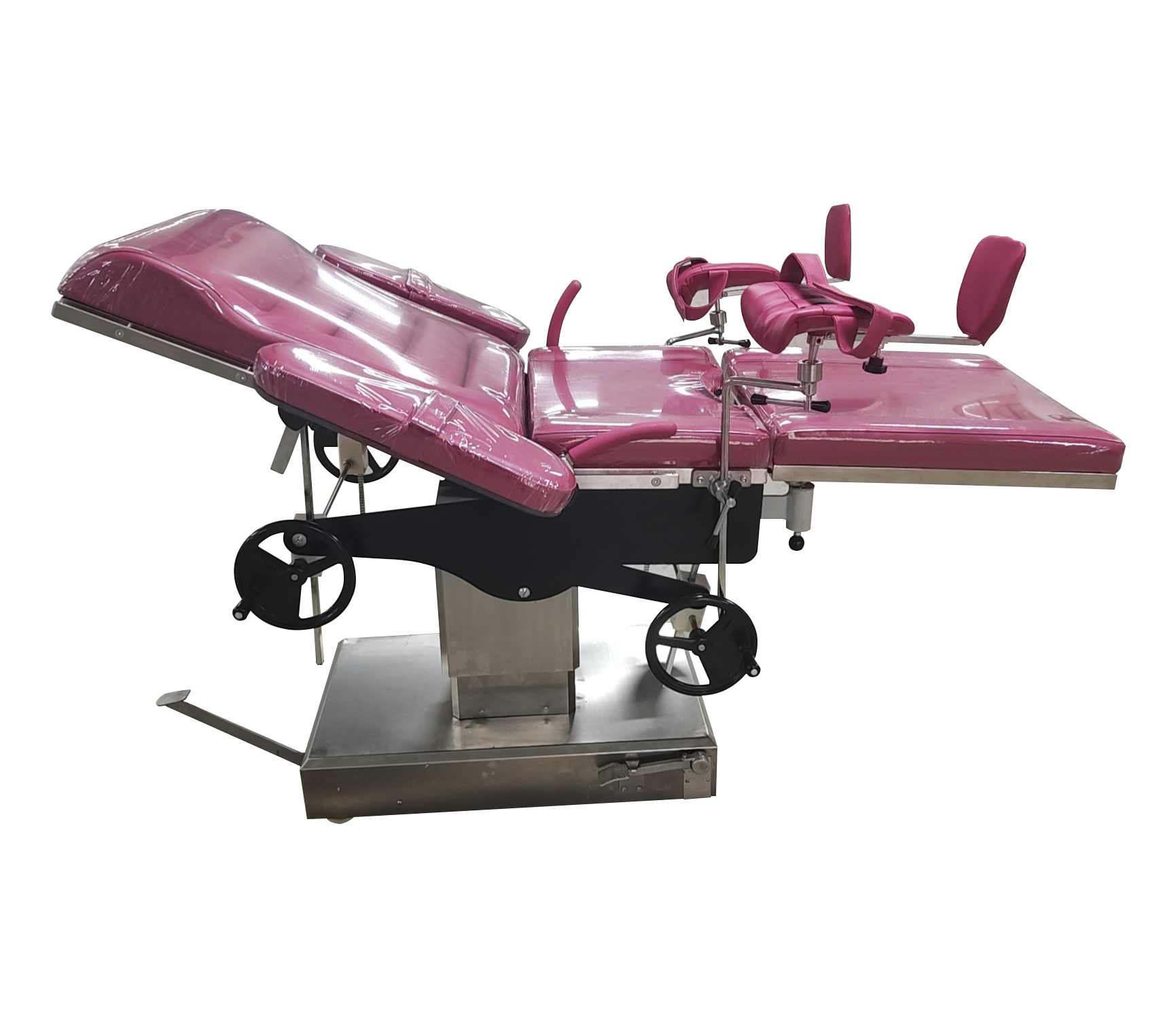 Hydraulic Stainless Steel Multifunction Adjustable Manual Hospital Obstetric Bed Gynecology Operation Delivery Table