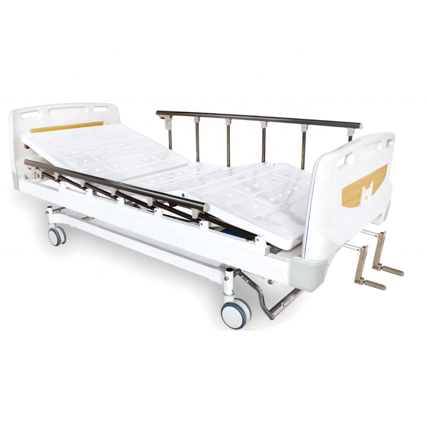 Hot Sale 2 Function ABS Manual Hospital Bed 2 Crank nursing medical bed