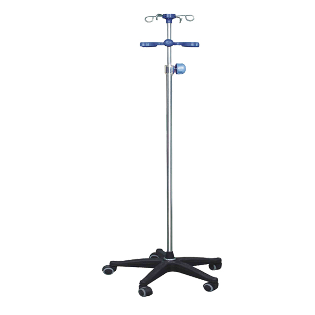 2.2M Height Adjustable Stainless Steel Medical Hospital IV Pole Stand Infusion Pole