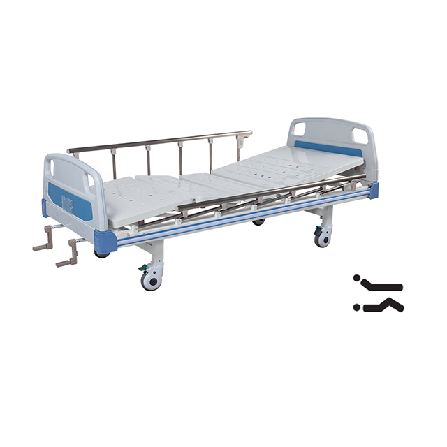 ABS Headboard 2 Crank Double Function Manual Հիվանդանոցային բժշկական մահճակալ