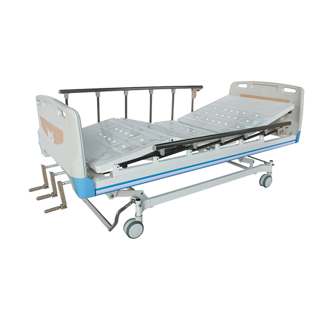 FB-D3 Economic Manual 3 Cranks Nursing Bed With ABS Hanging Bed Head And Feet