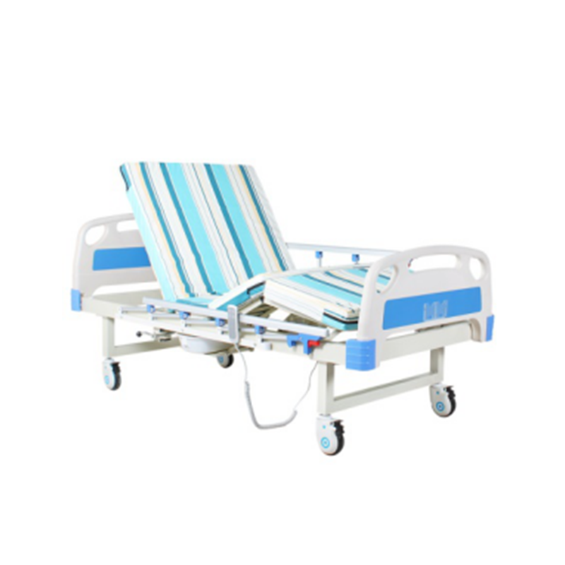 Factory price high quality 2 functions electric hospital bed with potty for patients