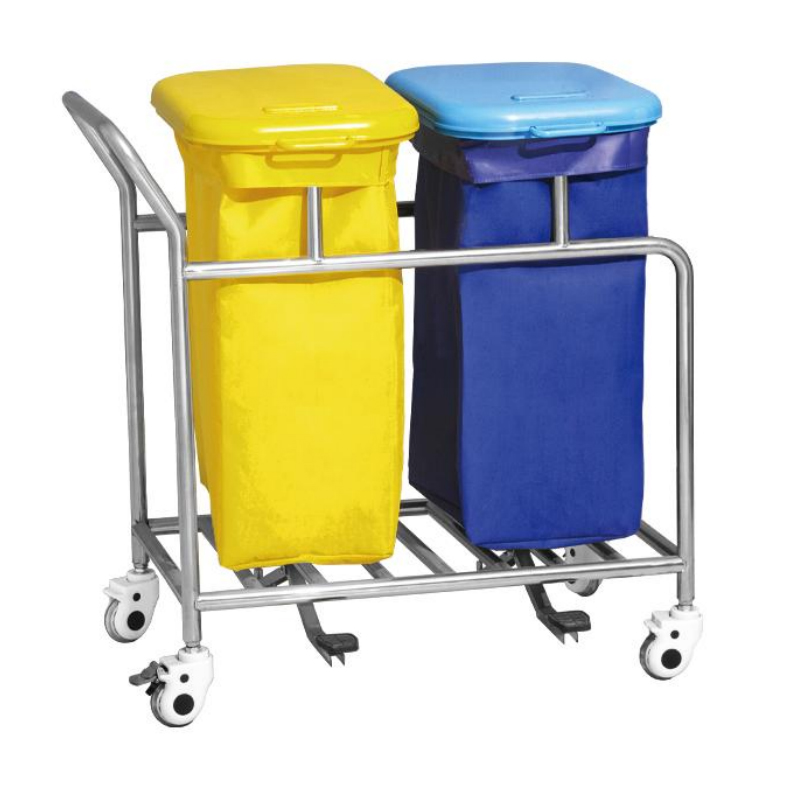 Medical manual cleaning equipment for trolley best quality stainless steel nursing cart hospital medical trolley