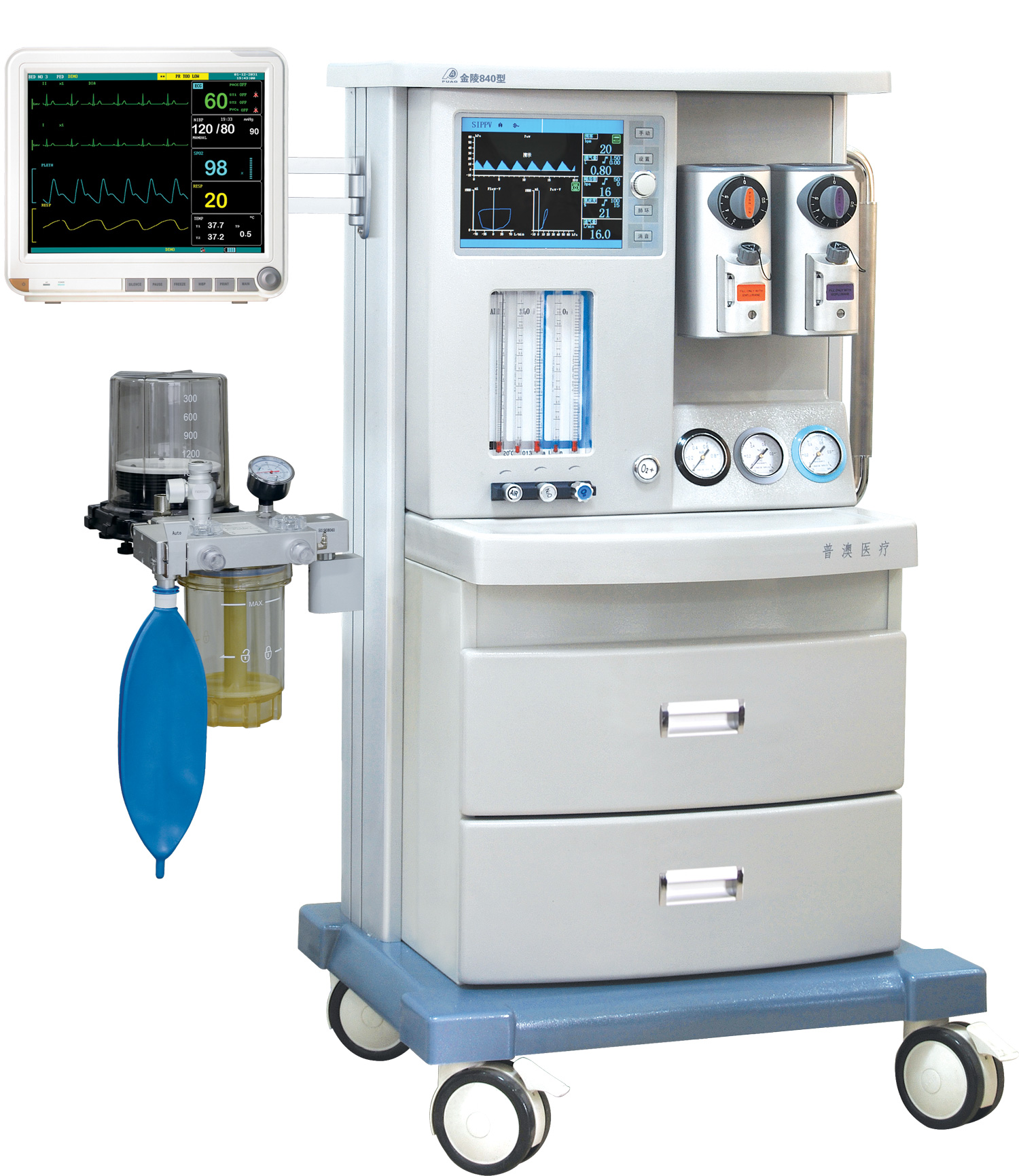 Factory Price Supply ICU Medical Anesthesia Equipment Անզգայացման մեքենա
