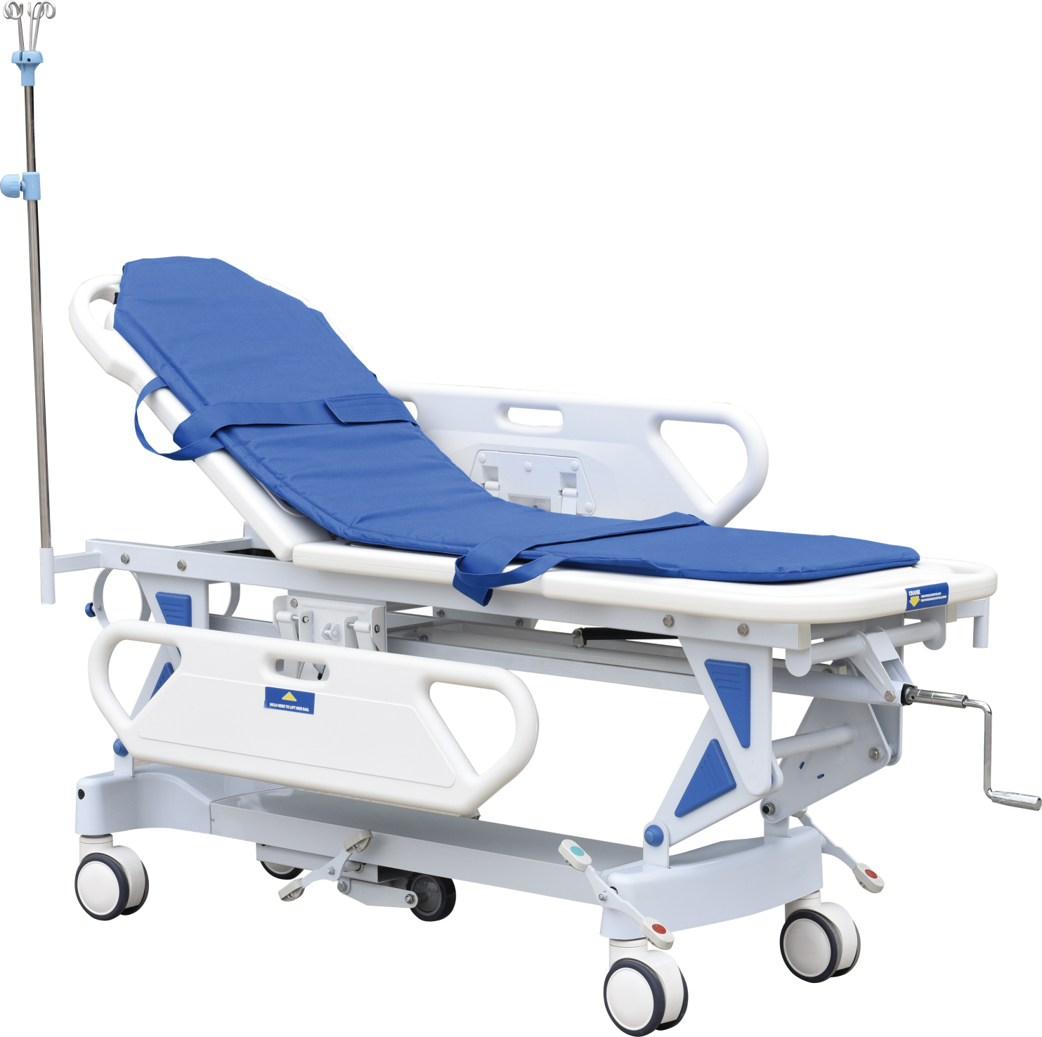 Medical Emergency Hospital Manual Transfer Stretcher Folding Trolley Stretcher Ambulance Chair Stretcher