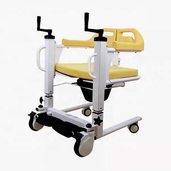 Waterproof Patient Transfer Commode Toilet Bath Paralyzed Wheel Chair for Handicapped