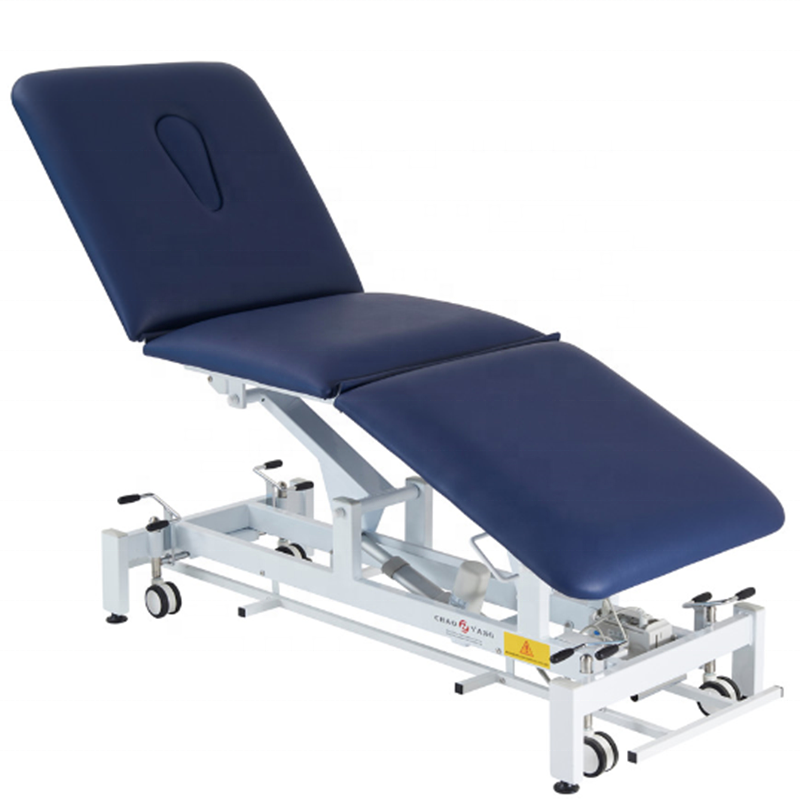 전기 치료 테이블 휴대용 물리 치료 테이블 의료 테이블 병원 의자 4 섹션 전기 견인 침대