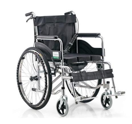 Manual Wheelchair 16" seat Width Folding Manual Wheelchair Extra-wide Folding Wheelchair