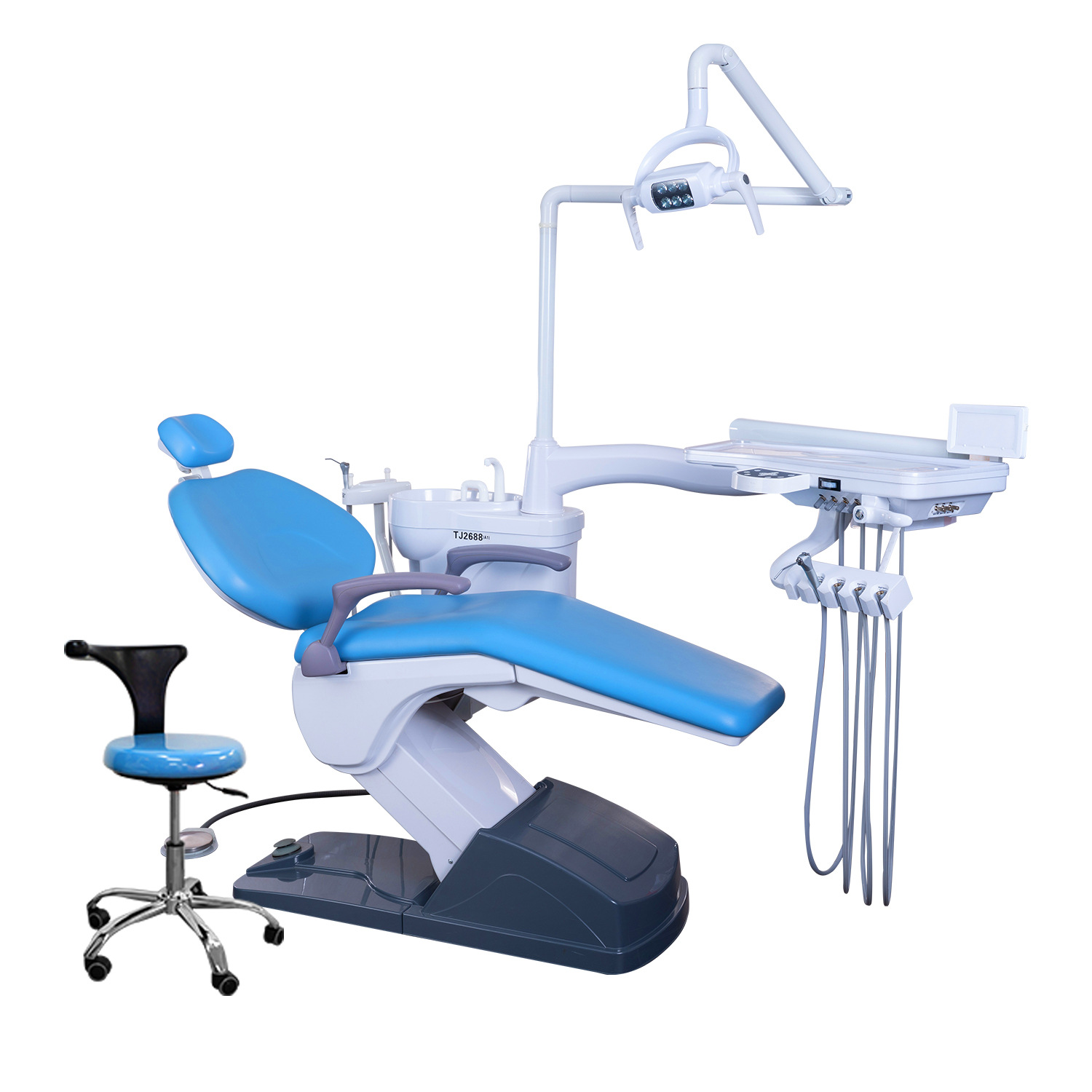 FLOWER MEDICAL Economic Model Dental Chair Product with One Dentist Stool price of dental unit equipments used chair