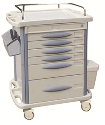 Hospital Furniture Luxury Abs Patient Medical Emergency Medicine Trolley Stretcher With Drawer