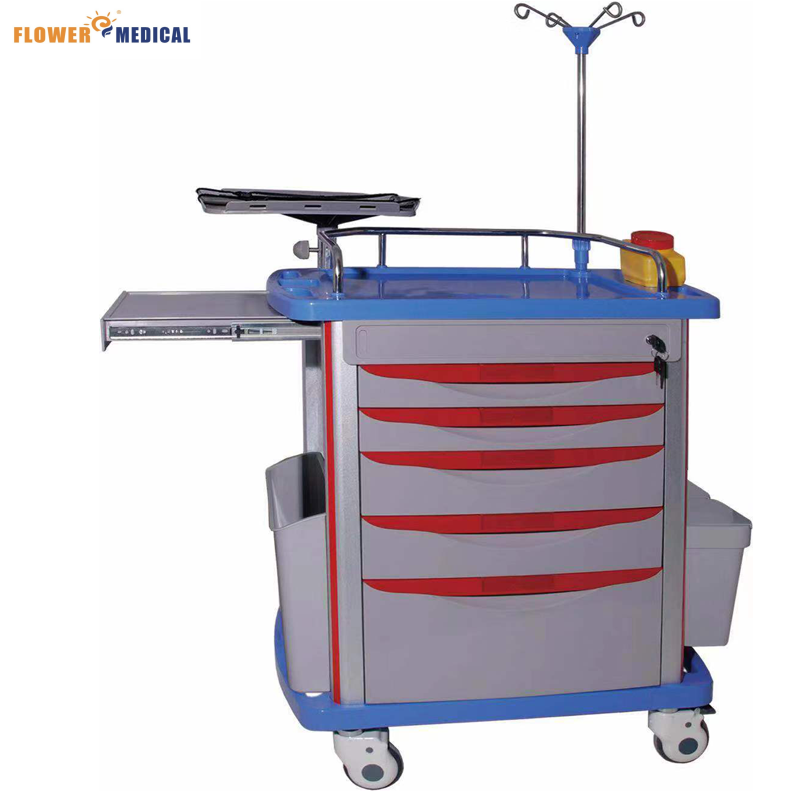 Hospital furniture Medical cart  Emergency Trolley Medical Emergency Equipment cart