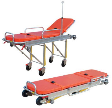 scoop steel medical aluminum alloy folding ambulance stretcher hospital transport aid rescue cart trolley wheel chair