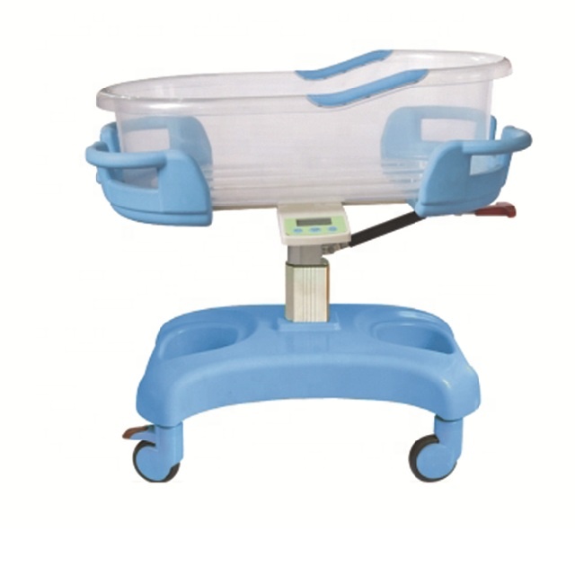 Flower Medical High Quality Hospital Baby Bed Cirb Wheels With ABS Bassinet