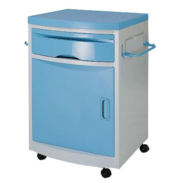 Medical furniture ABS hospital bed stand medical cabinet with wheels