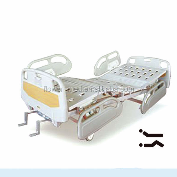 flower medical ICU Electric Bed with ABS hanging bed head -foot board nursing bed