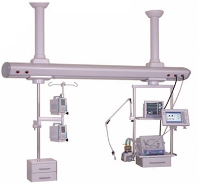 Medical Ceiling Bridge Type ICU Pendant rumah sakit C / E Type ICU ceiling Pendant