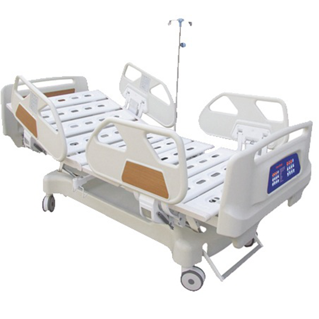 ICU Hospital Bed With Central Control Brake System Electric 5 Functions Hospital Bed For Sale Medical Patient Nurse Bed