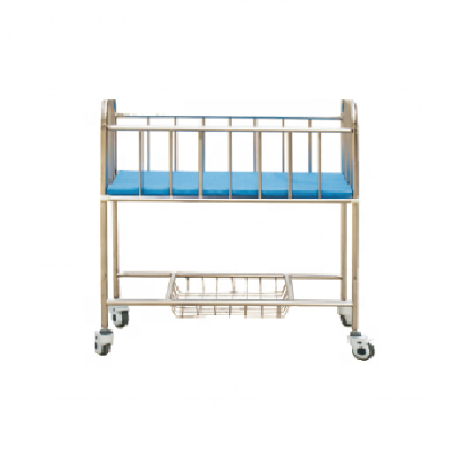 Medical Adjustable Baby Trolly Hospital cart new-born infant baby cot bed