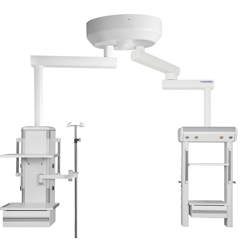 Medical gas equipment double arm surgical pendant hospital ICU room ceiling mounted pendant with gas outlet
