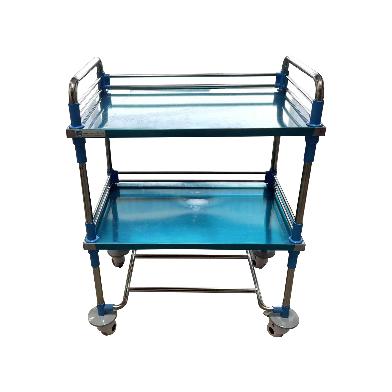 Medical Push Trolley Hospital Dressing Table Metal Steel Stainless Instrument Mobile Nursing Cart For Hospital Trolley