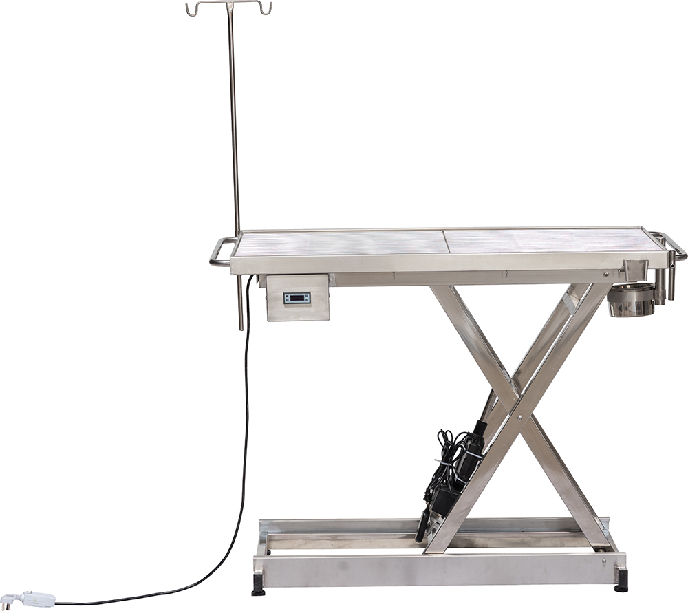 Table d'opération vétérinaire en acier inoxydable pour animaux Table d'opération vétérinaire électrique basse-basse Table de chirurgie d'approvisionnement vétérinaire