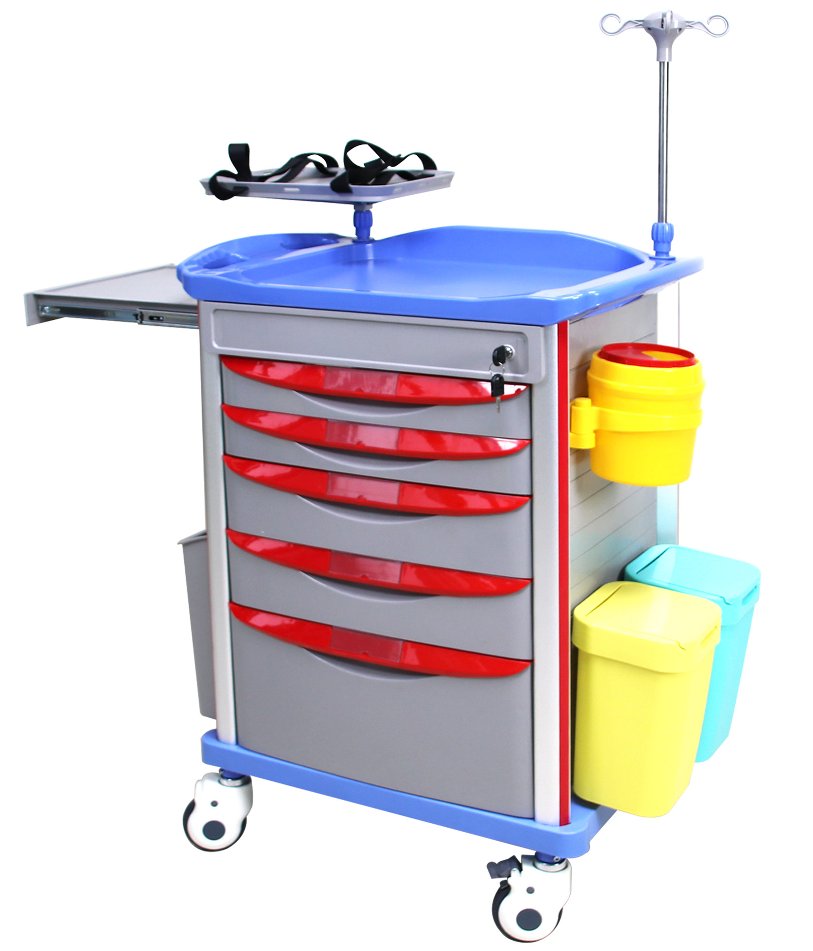 ABS Hospital patient surgical operating emergency cart medical crash trolley with drawers