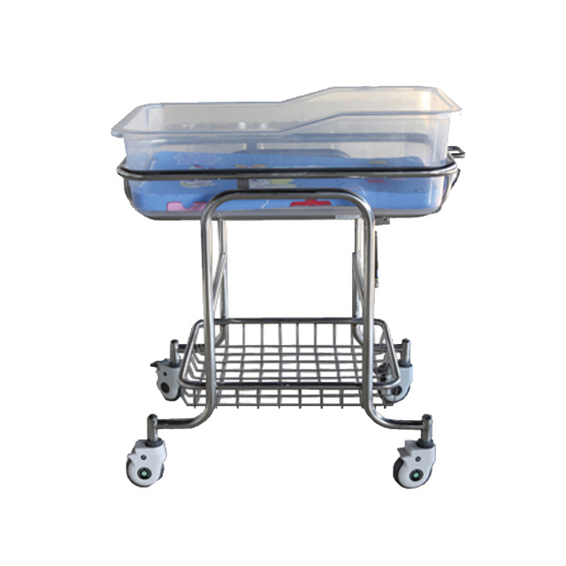 factory price flower medical stainless steel sticking baby trolley hospital baby cart medical trolly baby used