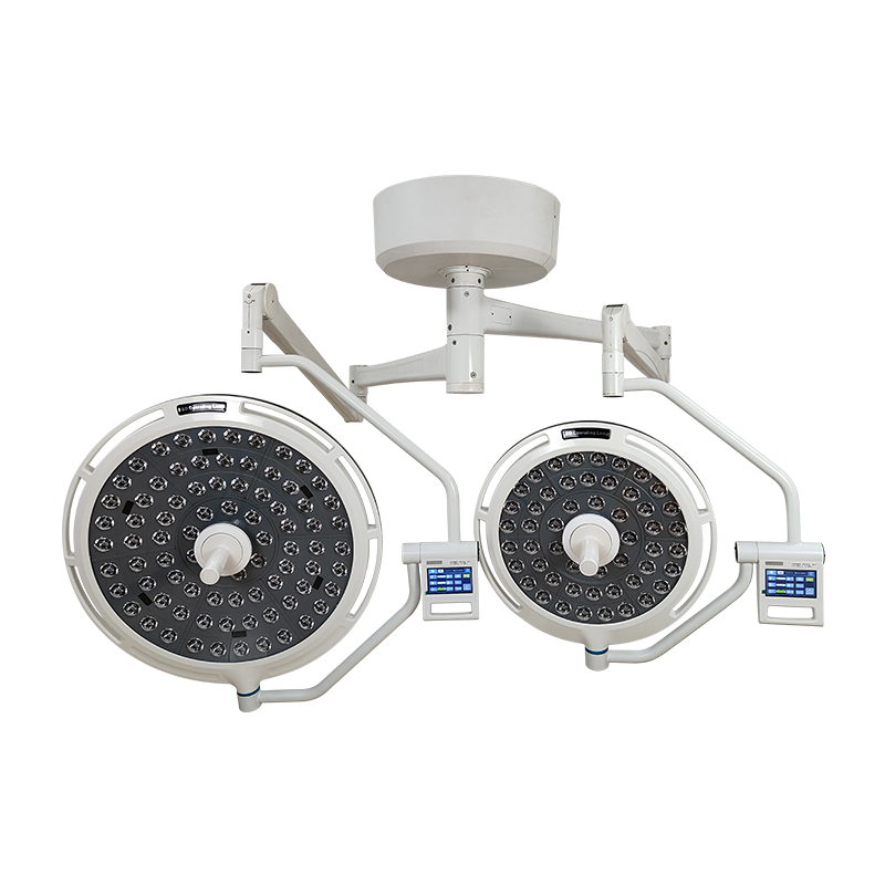 Hospital ICU Double Head LED operation light lamp ceiling mounted shadowless surgical OT or examination