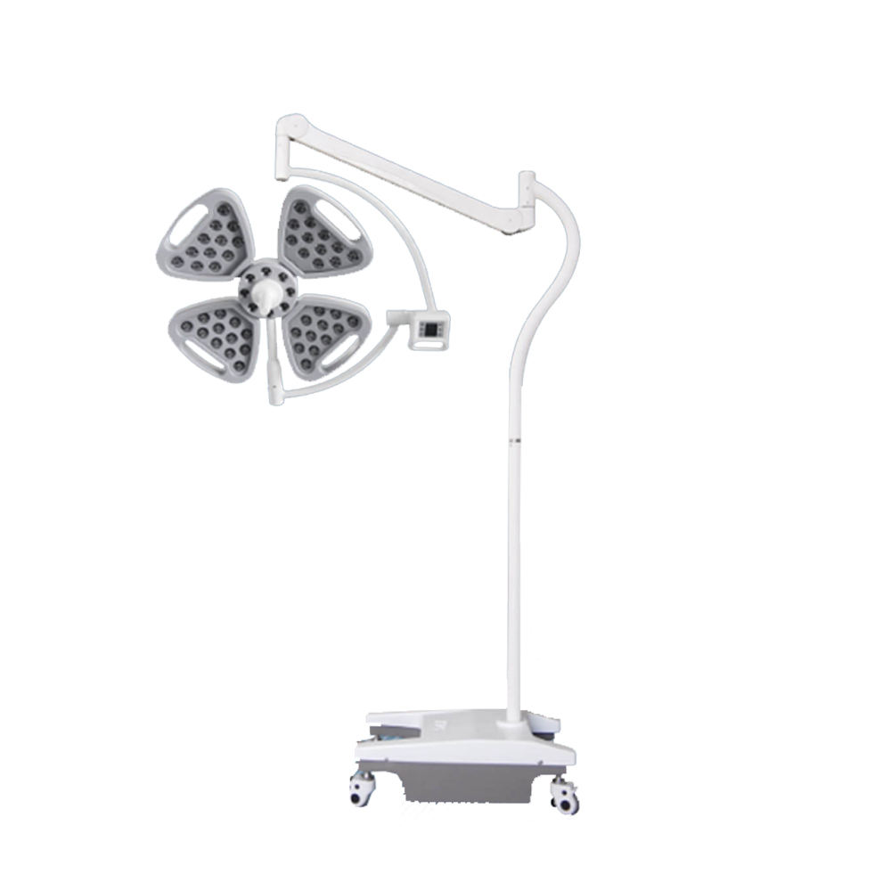 Lampe chirurgicale sans ombre à lampe unique à fonctionnement à LED de type pétale au sol