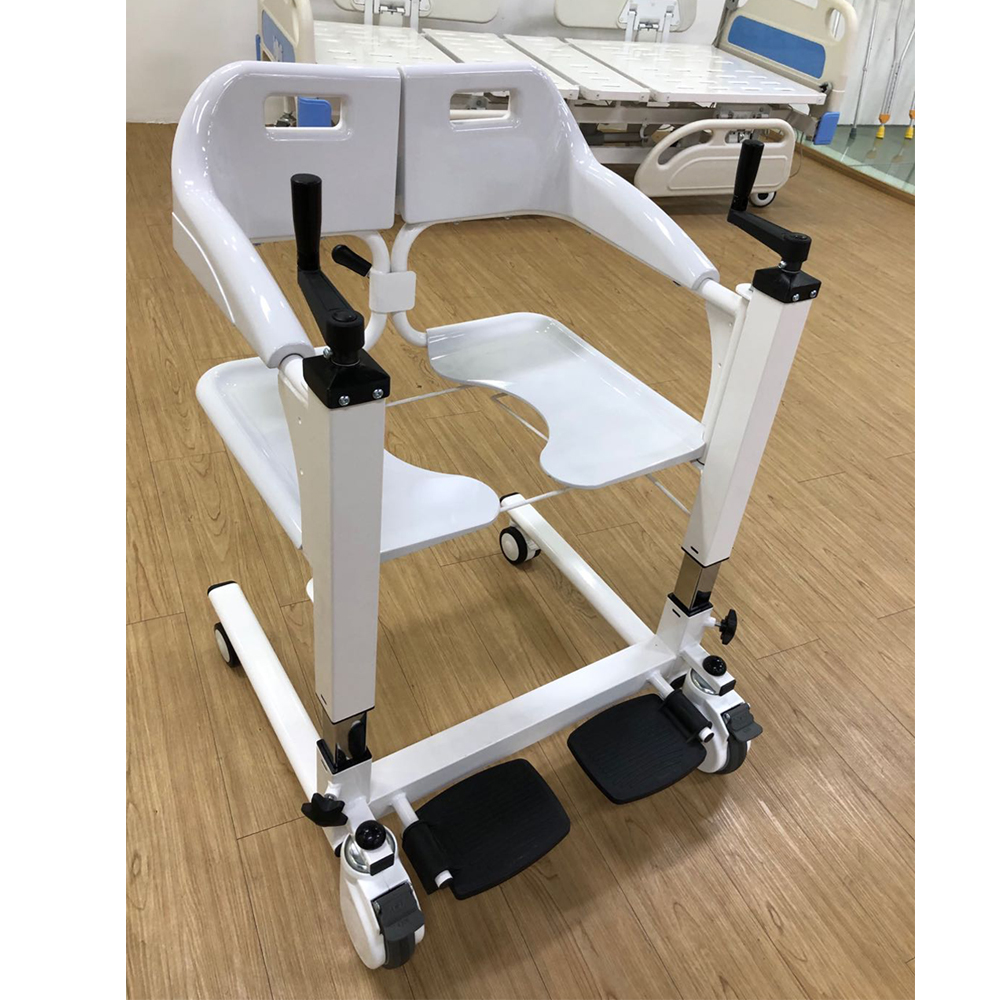 Silla hidráulica de transferencia de elevación de pacientes con cómoda Transferencia de pacientes de la cama a la silla para discapacitados