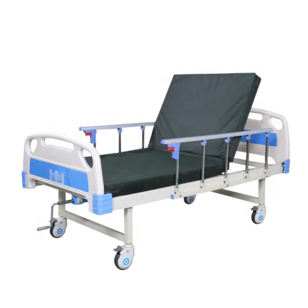 熱い販売の手動医療用ベッド 1 つのクランク手動病院用ベッド