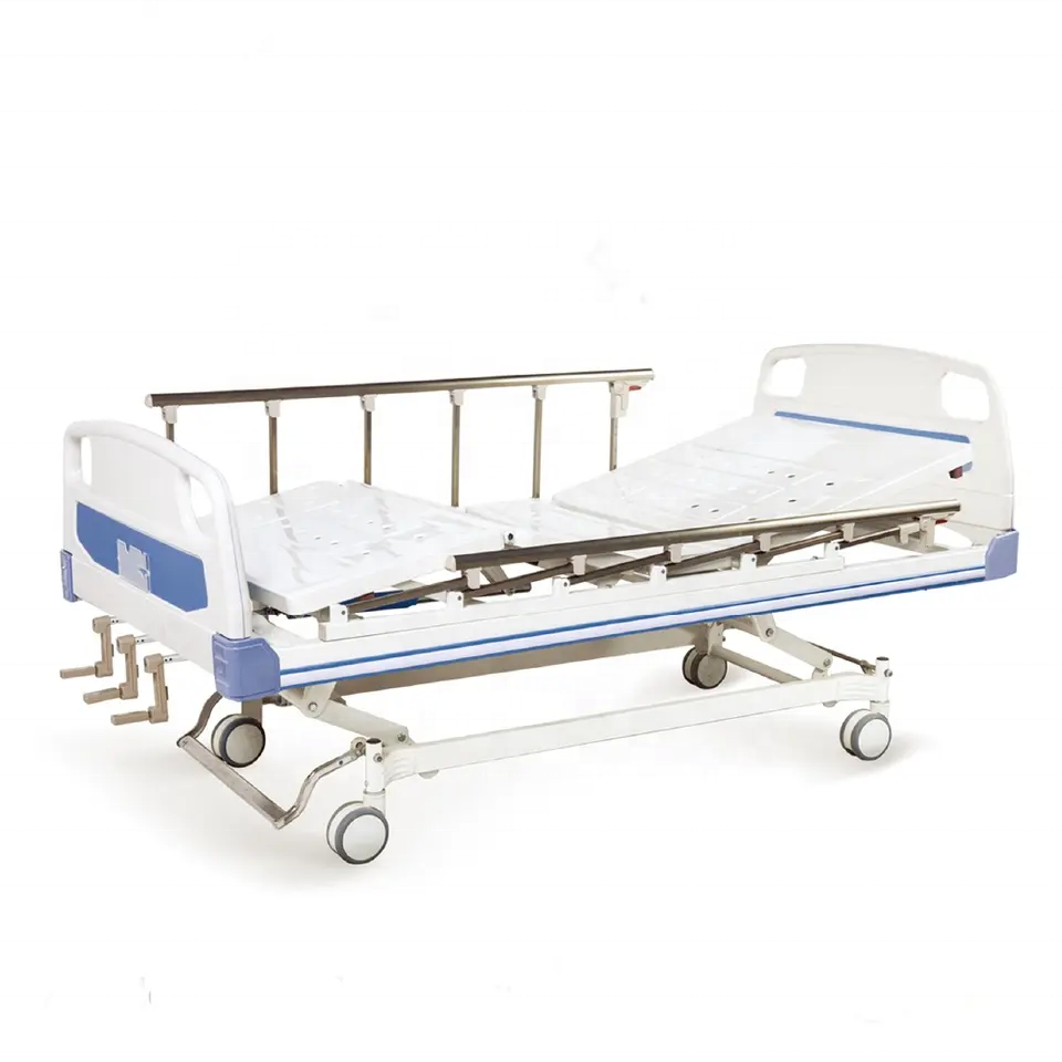 Medical Three cranks manual patient nursing bed for hospital