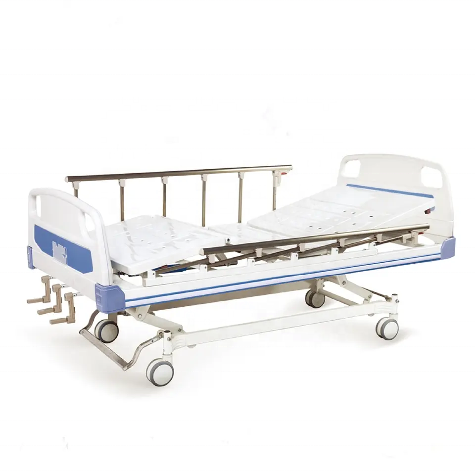 Medical Manual hospital bed Three cranks manual  patient nursing bed for hospital